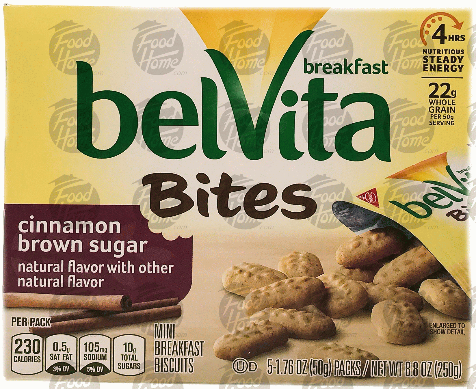 bel Vita Bites cinnamon brown sugar mini breakfast biscuits, 5 pk, box Full-Size Picture